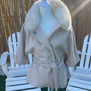 Elegant Cream Women's Coat